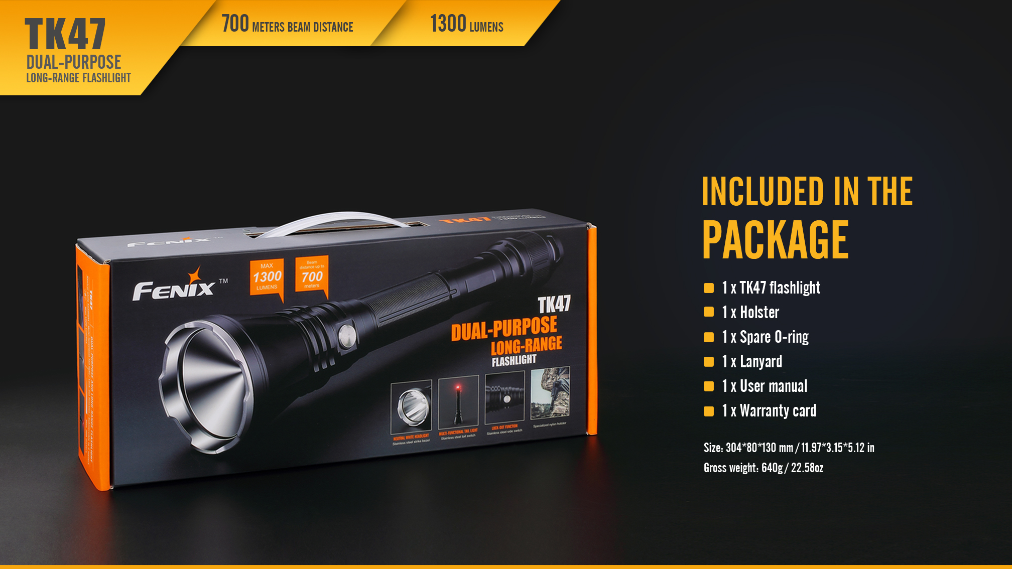 Fenix TK47 Dual-Purpose LED Flashlight Box